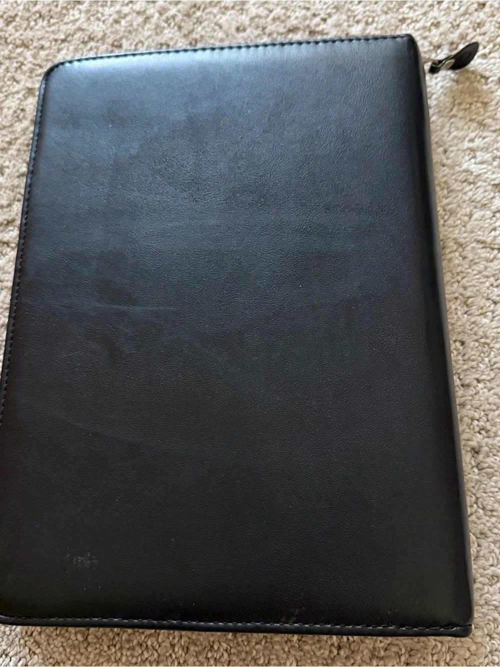 Cambridge Black Leather Organizer Cards Paper Three Gold 1
